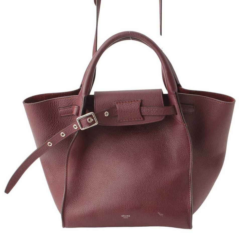 Celine Bag Handbag Shoulder Bordeaux Red